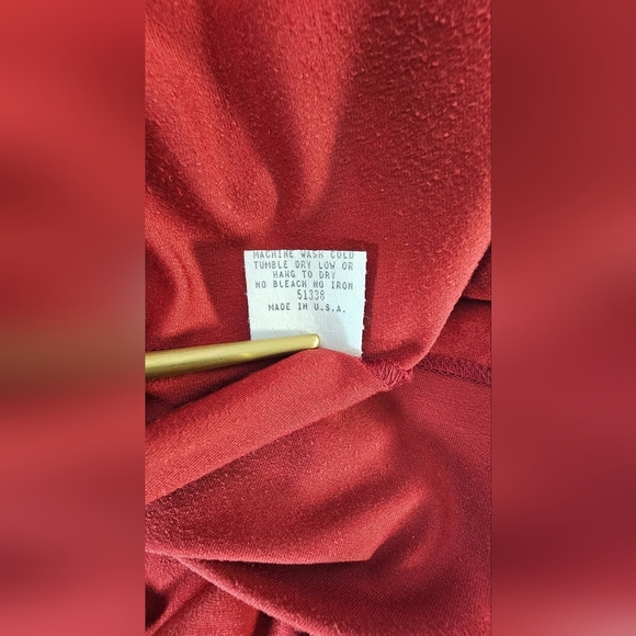 Vintage Bettina Riedel Red Faux Suede Skirt Size M - Picture 7 of 9